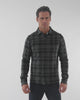 Kjus Men Yellowstone Shirt Skjorte Herre - Green Slate/Black