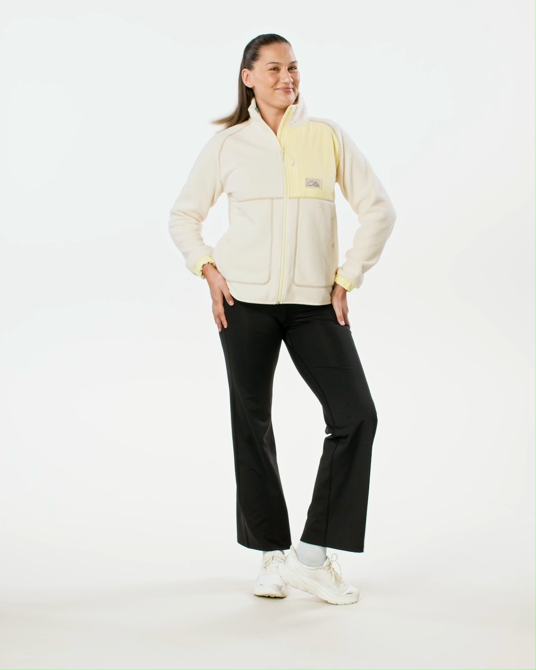 Kari Traa Emma Midlayer Fleecetrøje Dame - Natural White