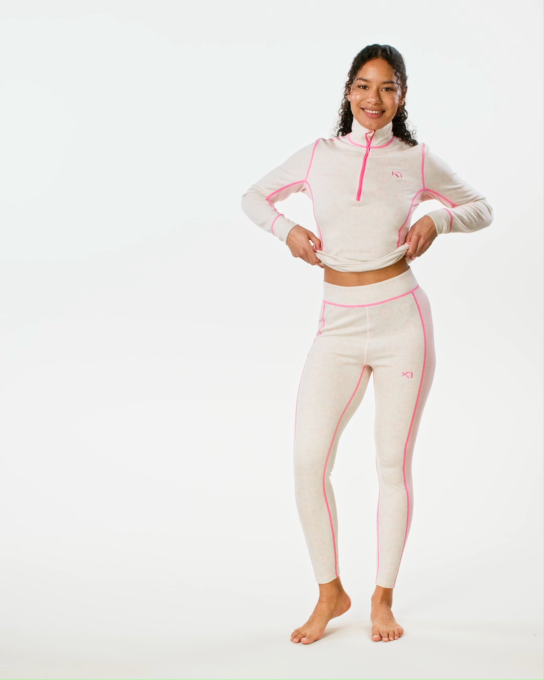 Kari Traa Rose High Waist Pants Skiunderbukser Dame - Cotton Candy
