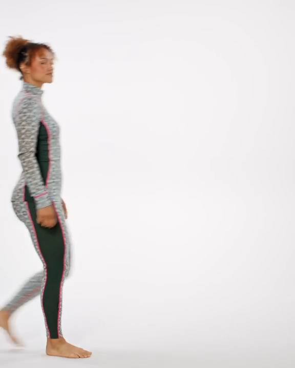 Kari Traa Rose Half Zip High Waist Skiundertøj Sæt Dame - Thyme Green