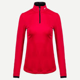 Kjus Women's Feel Midlayer Half-Zip Skiundertrøje Dame - Cranberry