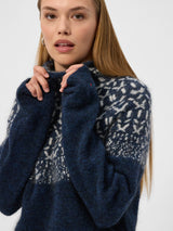 Redgreen Women Jesebel Knit Sweater Dame - Navy Pattern - Navy Pattern