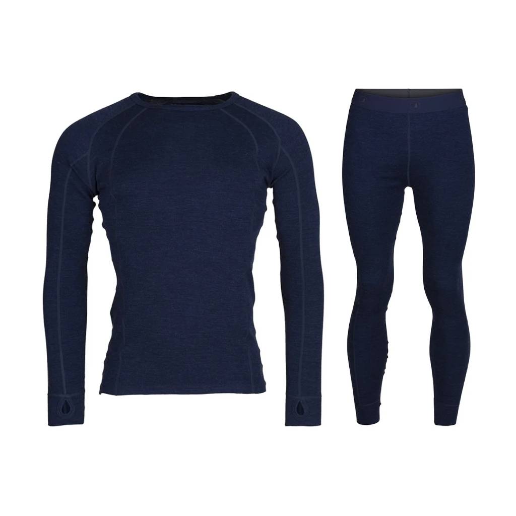 Sea Ranch Mens Merino Wool Crew Neck Skiundertøj Sæt Herre