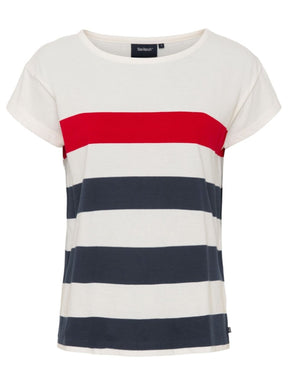 Sea Ranch Maureen T-shirt Dame - Pearl SR Navy True Red