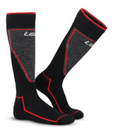Lenz Skiing Performance Ski Socks 2-pak Skisokker Dame / Herre - Black / Red -