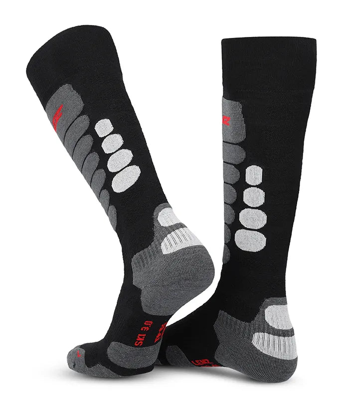 Lenz Skiing 3.0 Skisokker Dame / Herre - Black / Grey -