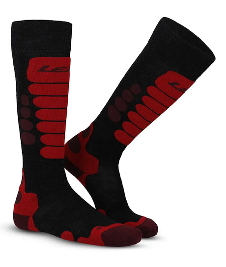Lenz Skiing 3.0 Skisokker Dame / Herre - Dark Grey / Red -
