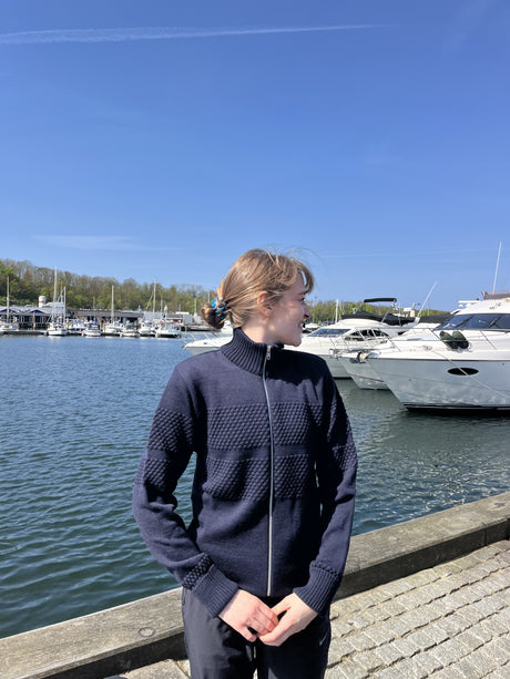 Clipper Saltum Cardigan Metal Zip Unisex Sømandstrøje -