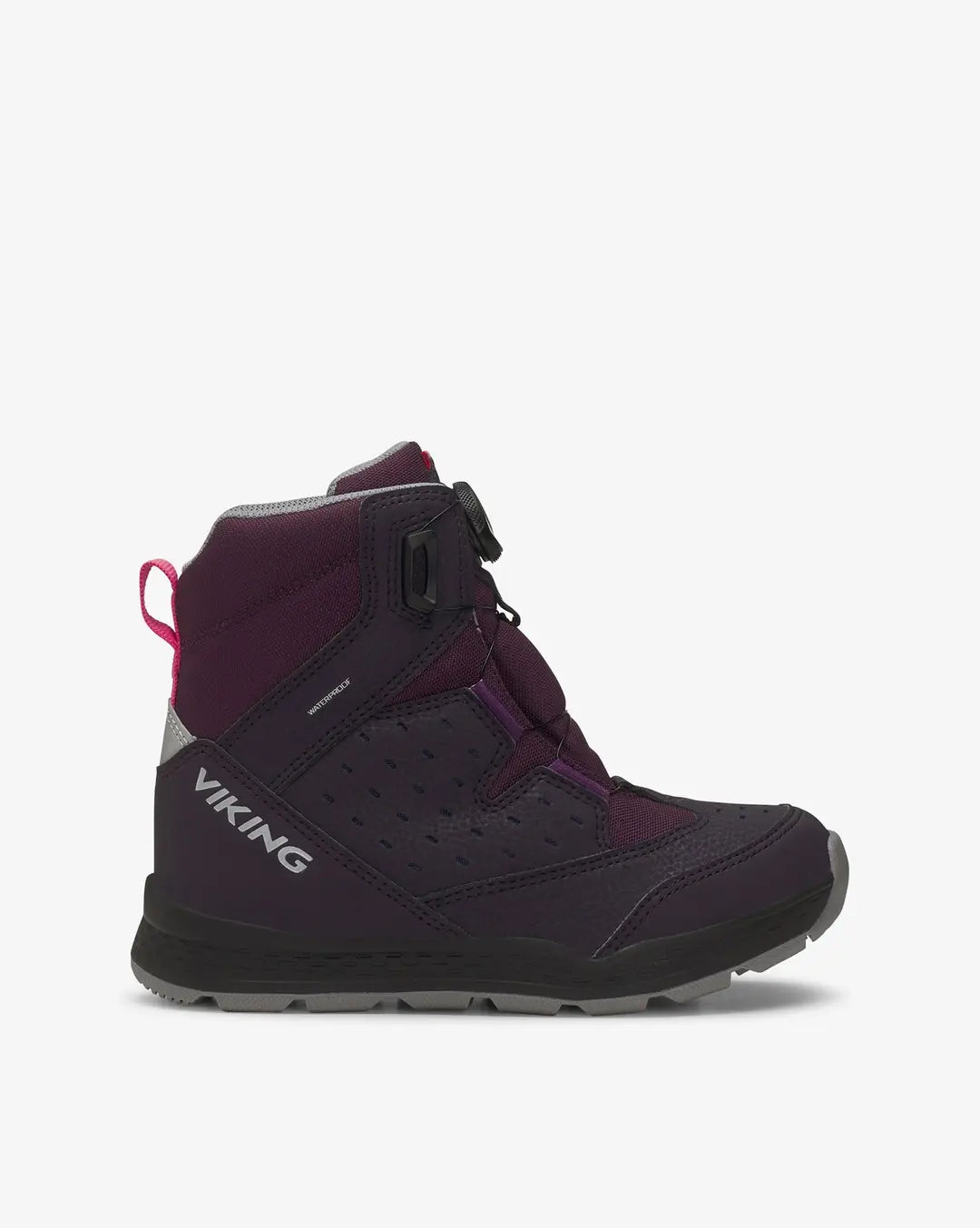 Viking Espo High 2 WP BOA Junior Vinterstøvler Børn - Aubergine Magenta