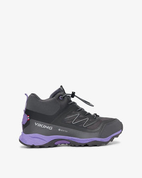 Viking Tind Mid GTX Junior Vandresko Børn - Charcoal/Violet - Charcoal Violet