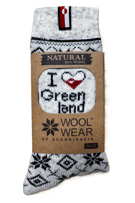 Woolwear Uldsokker - I love Greenland - 3-pak -
