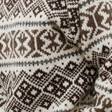 Norwool islandsk sweater med rullekrave - Råhvid & Brun -