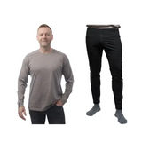 Woolwear Skiundertøj Sæt Herre - Antilope/Koksgrå Melange - XXL