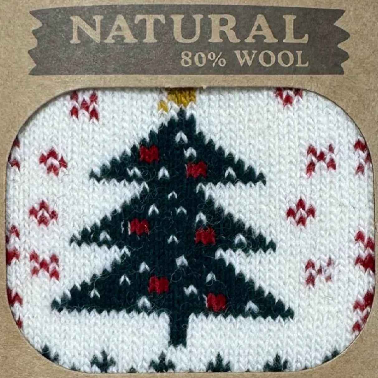 Woolwear Julesokker med Juletræ Hvid 3-pak -