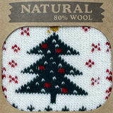 Woolwear Julesokker med Juletræ Hvid 3-pak -