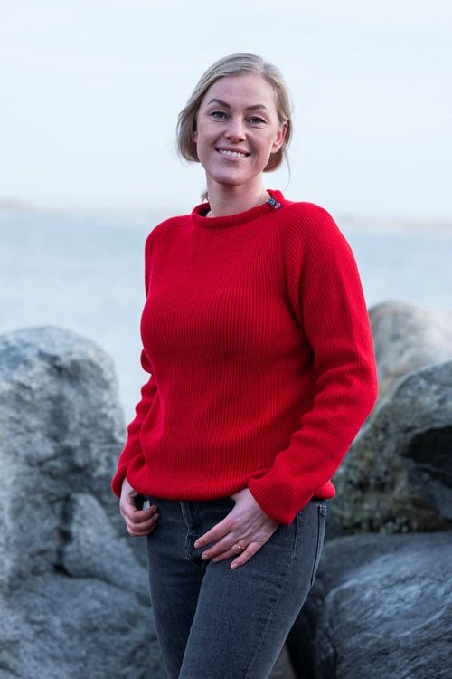 Woolwear Jurmo Striktrøje Dame / Herre - Rød - Rød