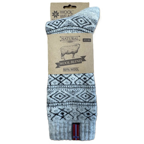 Woolwear Ragsokker med norsk flag - Grå / Koks - 43-46