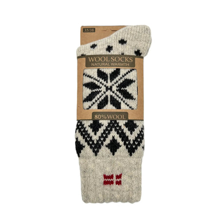 Woolwear Ragsokker med dansk flag - Lysegrå - Lysegrå