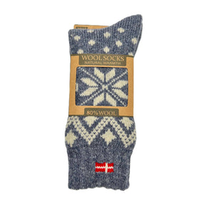 Woolwear Ragsokker med dansk flag - Denim - Denim