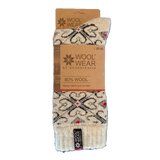 Woolwear Ragsokker "Hjerter" 80% Uld - Grey