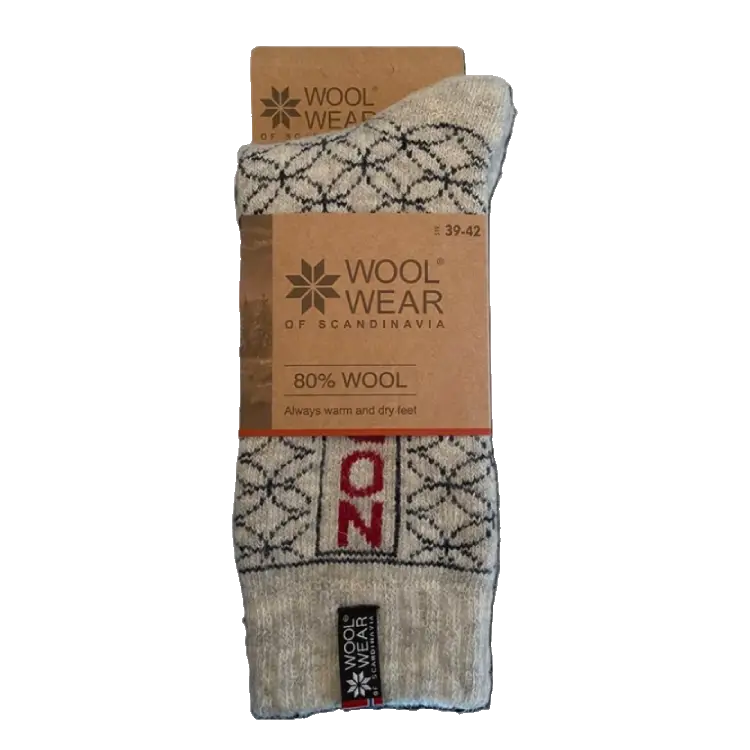 Woolwear Ragsokker "Norway" 80% Uld - Grey