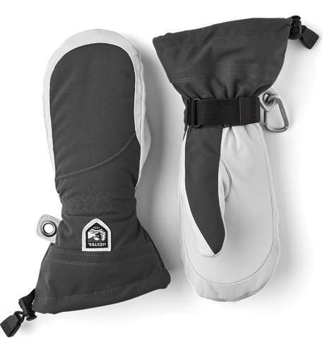 Hestra Heli Ski Female Mitt Skihandsker Dame - Grey & offwhite