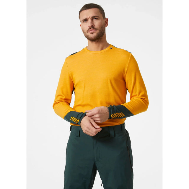 Helly Hansen Men's LIFA® Merino Midweight Crew 3/4 Skiundertøj Sæt Herre - Cloudberry / Black - bundle