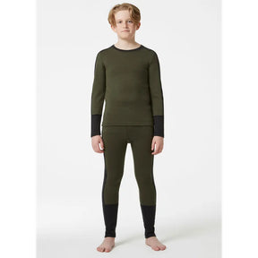 Helly Hansen Juniors' LIFA® Merino Midweight Base Layer Set Skiundertøj Børn - Utility Green -