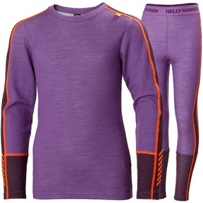 Helly Hansen Juniors' LIFA® Merino Midweight Base Layer Set Skiundertøj Børn - Crushed Grape - Crushed Grape