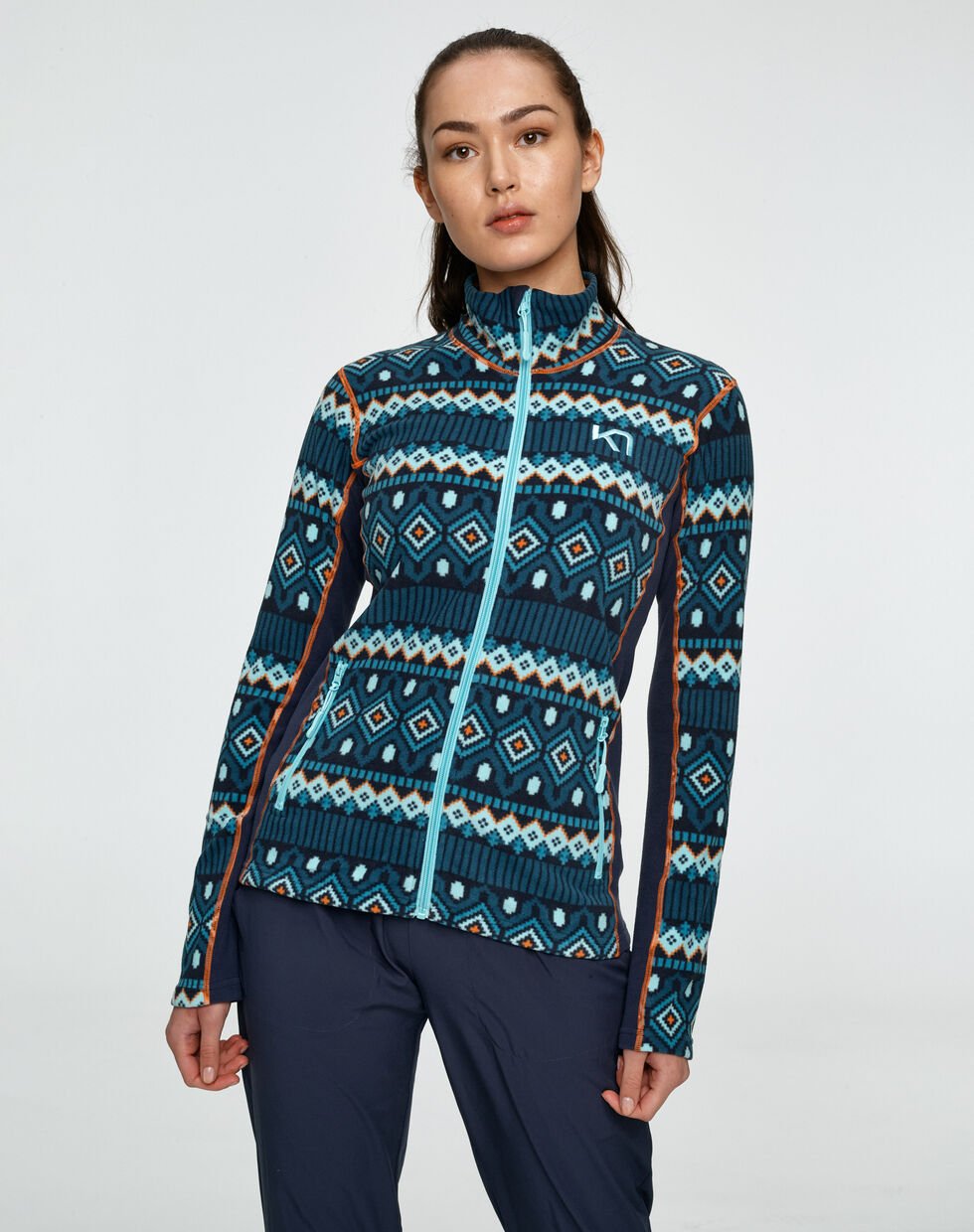 Kari Traa Rille Fleece Jakke / Trøje Dame - Marin -