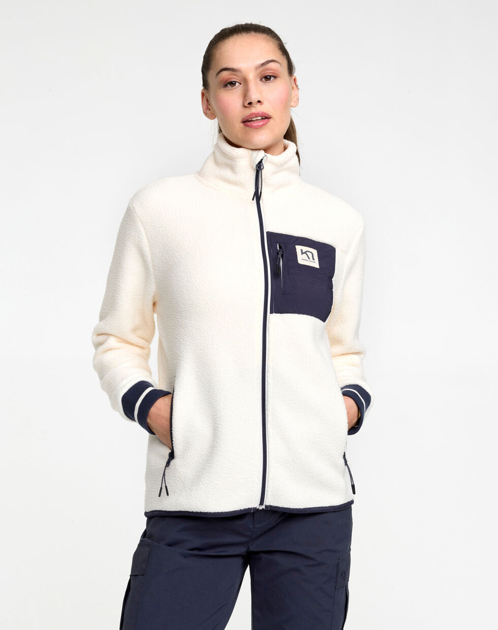 Kari Traa Røthe Midlayer Fleecetrøje Dame - Nwhite/Blue -