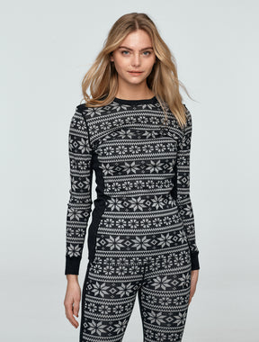 Kari Traa Knute Long Sleeve Skiundertrøje Dame - Black - Black