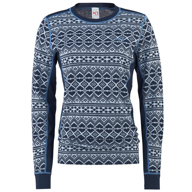 Kari Traa Hjerte LS Langærmet Skiundertrøje Dame - Royal - Royal