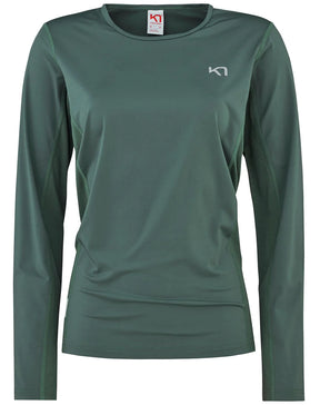 Kari Traa Nora Long Sleeve Langærmet Træningstop Dame - Murk Green