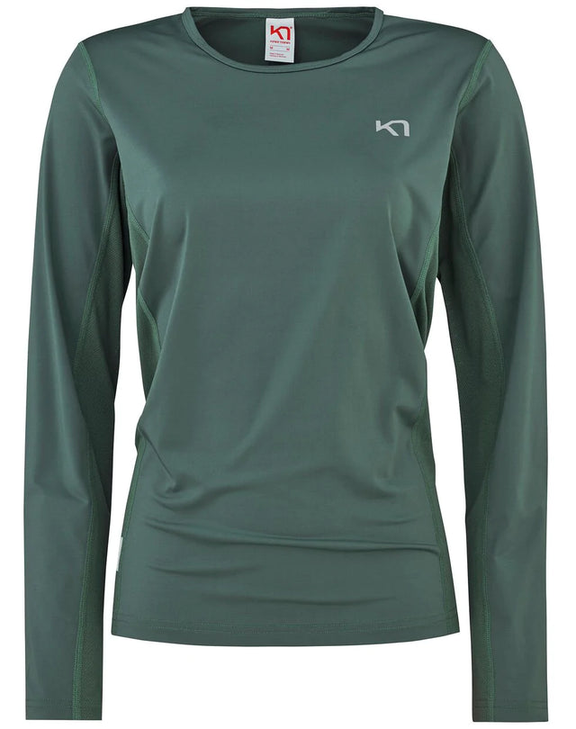 Kari Traa Nora Long Sleeve Langærmet Træningstop Dame - Murk Green