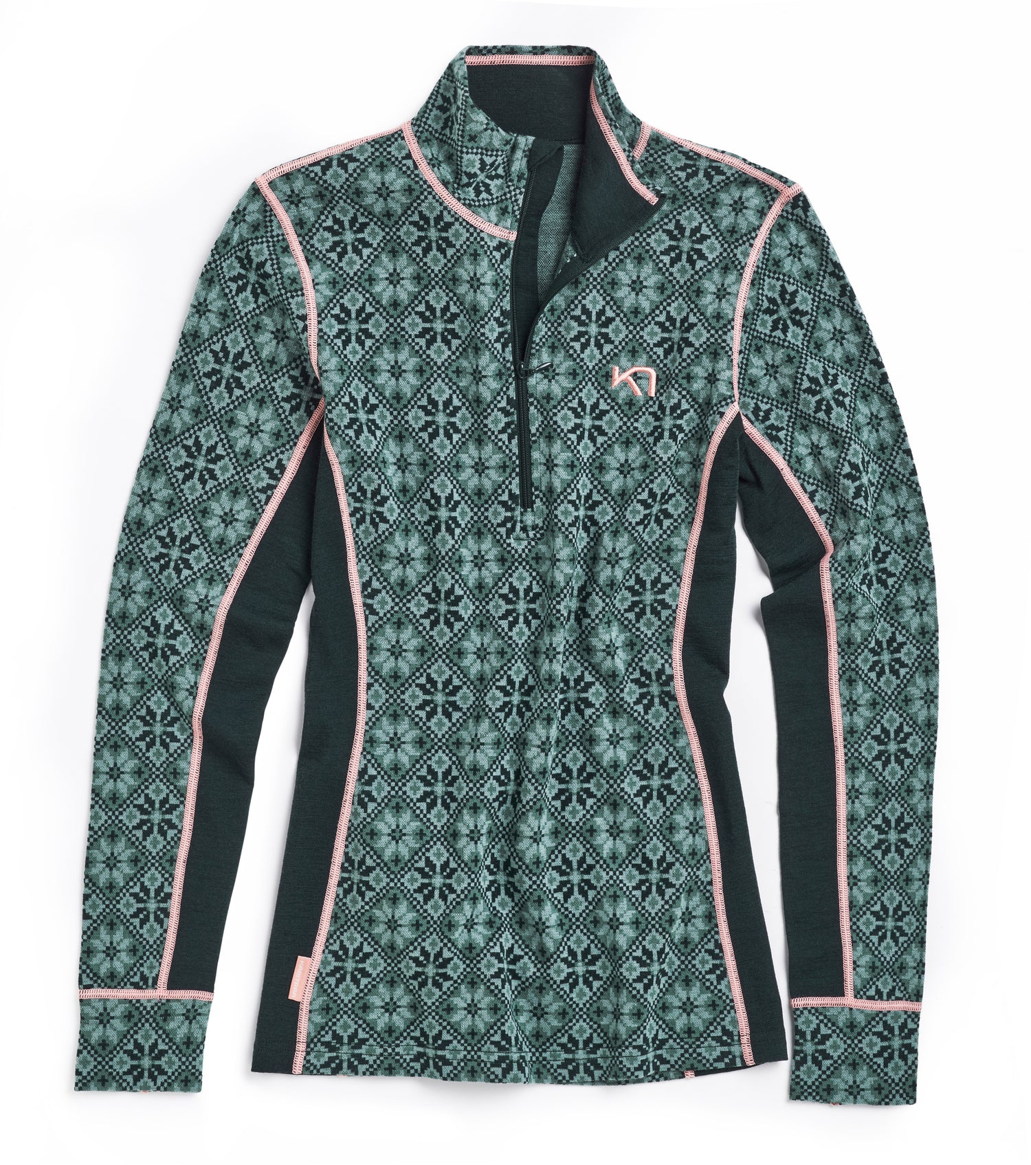 Kari Traa Rose Half Zip Skiundertrøje Dame - Murk Green -
