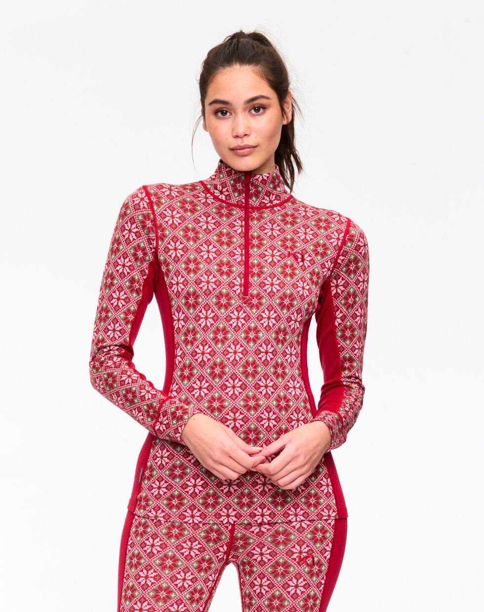 Kari Traa Rose Half Zip Skiundertrøje Dame - Red - Red