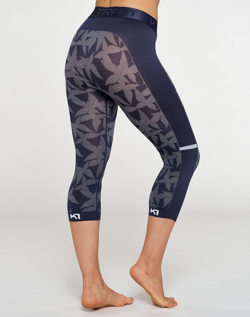Kari Traa Butterfly Capri 3/4 Leggings Dame - Marin