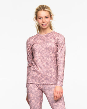 Kari Traa Fantastisk Long Sleeve Skiundertrøje Dame - Recycled Taupe Dusty Pink - Recycled Taupe Dusty Pink