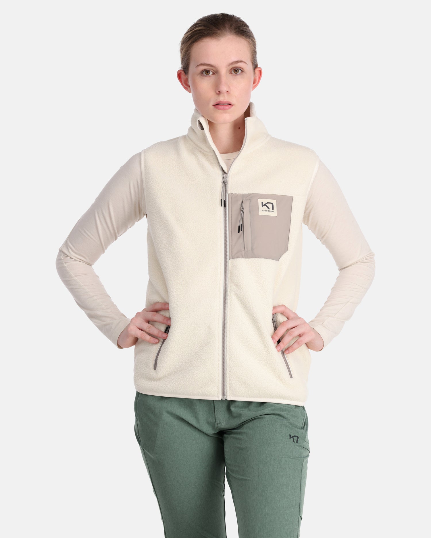 Kari Traa Røthe Fleece Vest Dame - Bjerk -