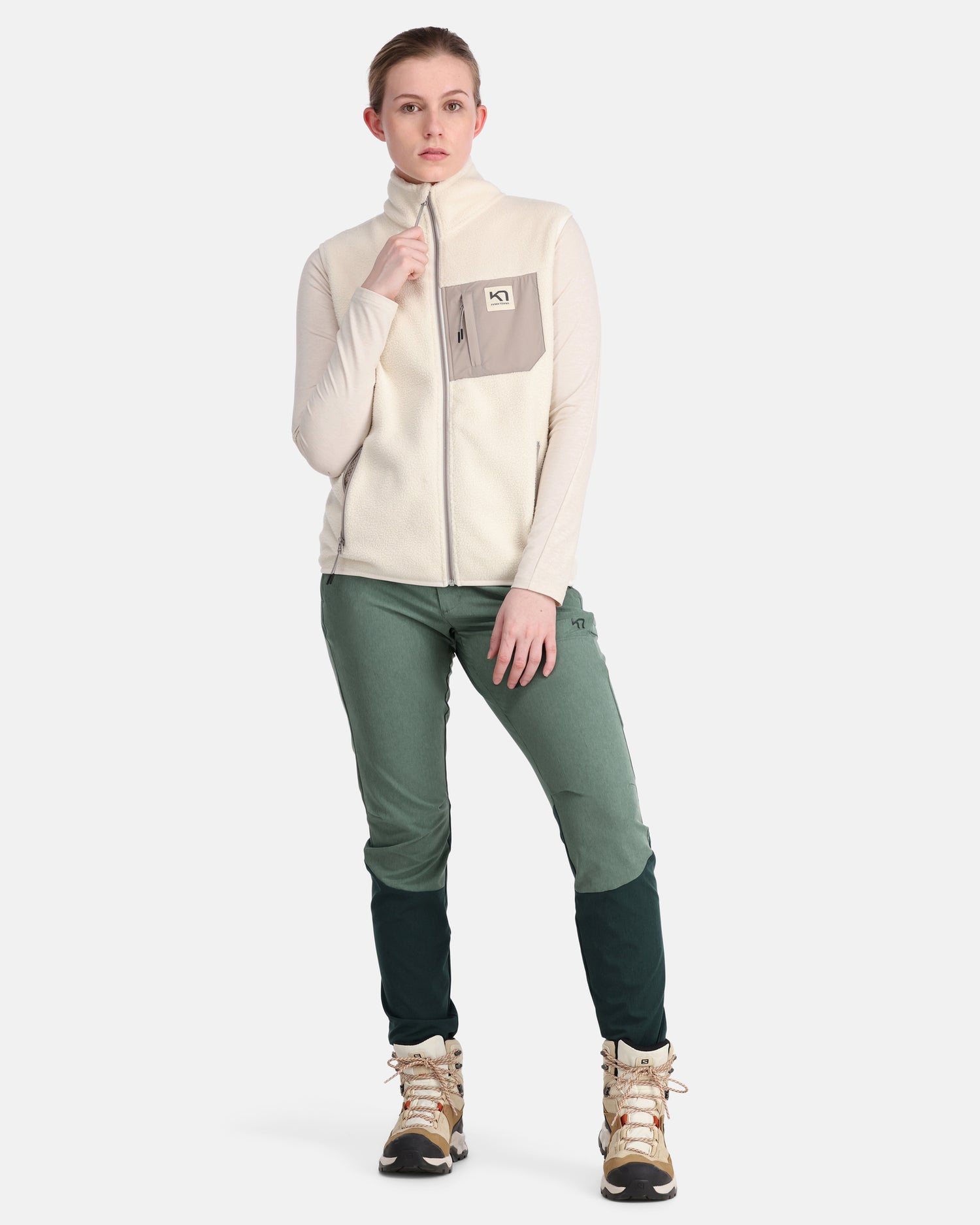Kari Traa Røthe Fleece Vest Dame - Bjerk -