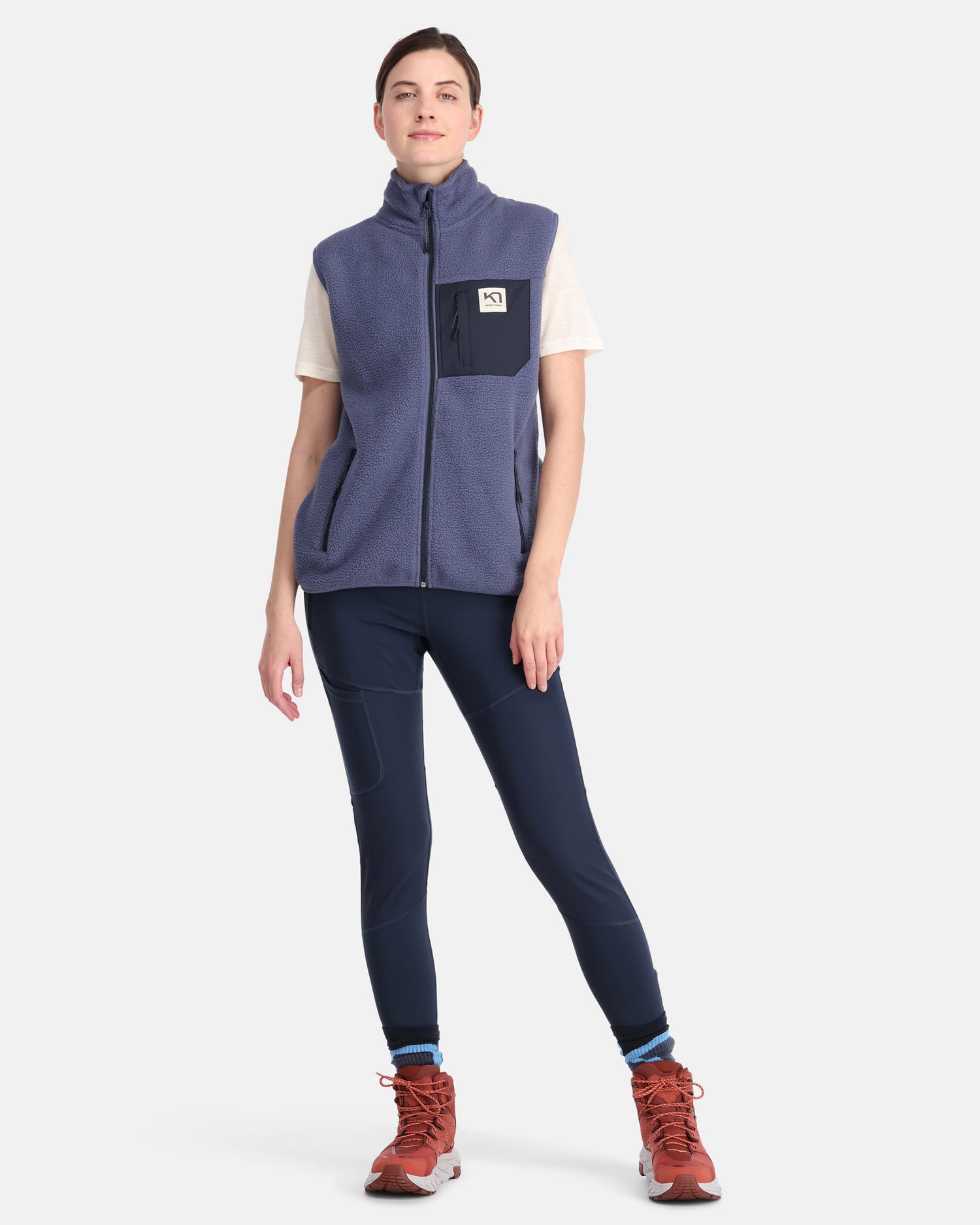 Kari Traa Røthe Fleece Vest Dame - Moon -