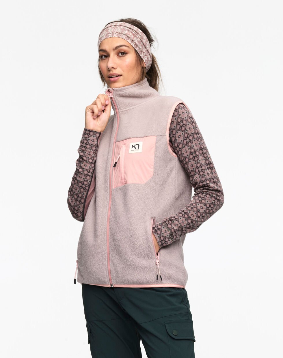 Kari Traa Røthe Fleece Vest Dame - Rwgrey - Rwgrey
