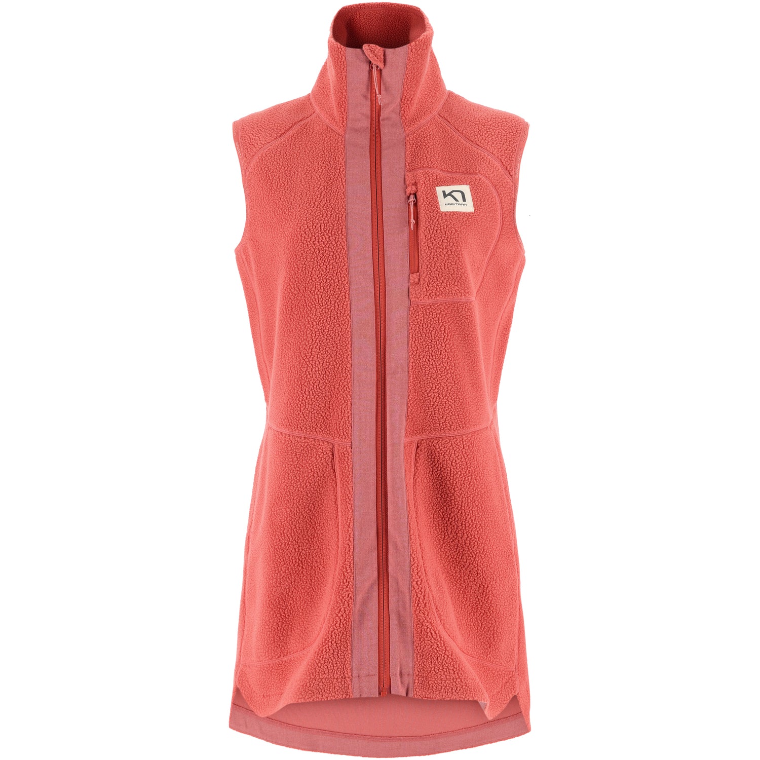 Kari Traa Sanne Pile Vest Long - Cedar
