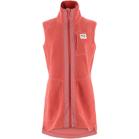 Kari Traa Sanne Pile Vest Long Vest Dame - Cedar - Cedar