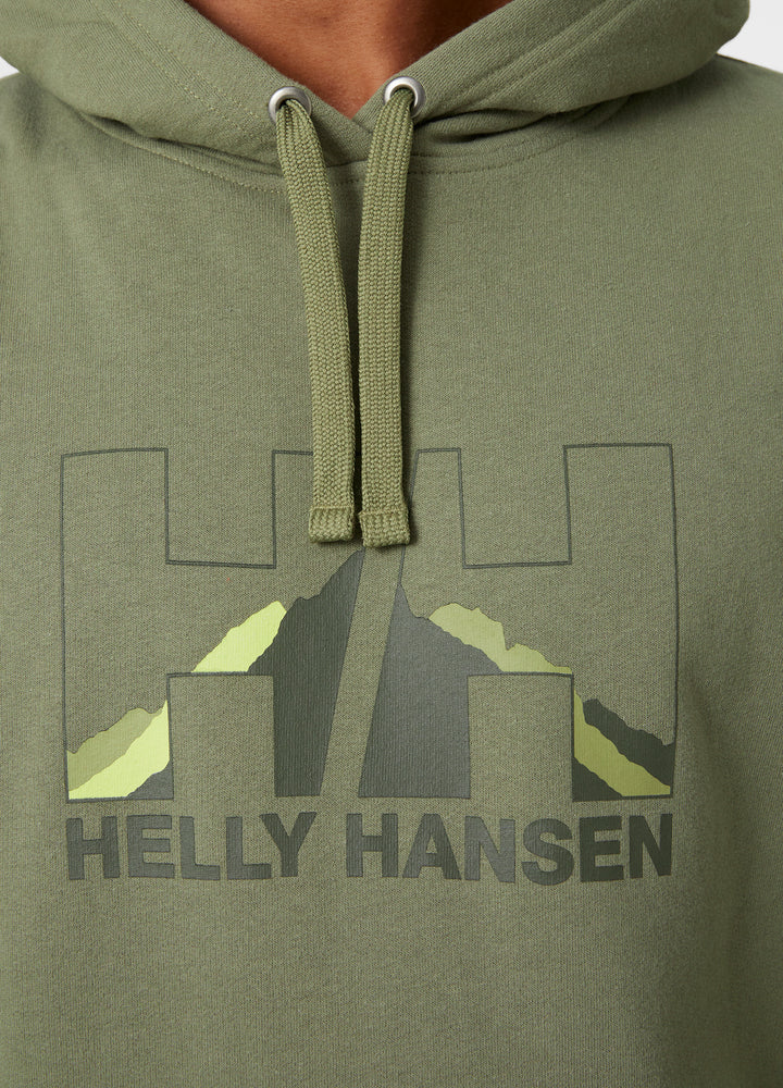 Helly Hansen Nord Graphic Pullover Hoodie - Lav Green