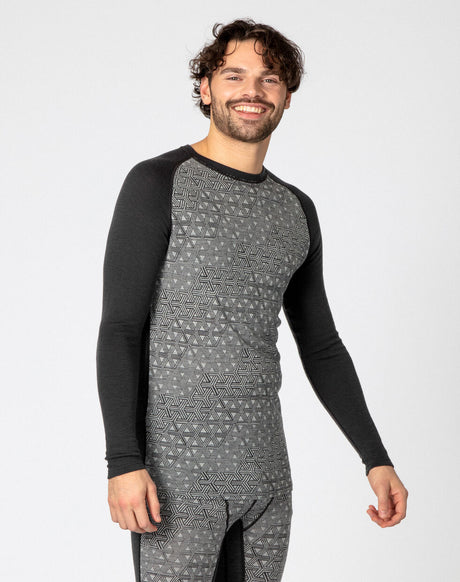 Bula Geo Merino Wool Crew Skiundertrøje Herre -
