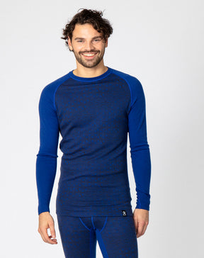 Bula Geo Merino Wool Crew Skiundertøj Sæt Herre - Lapis -