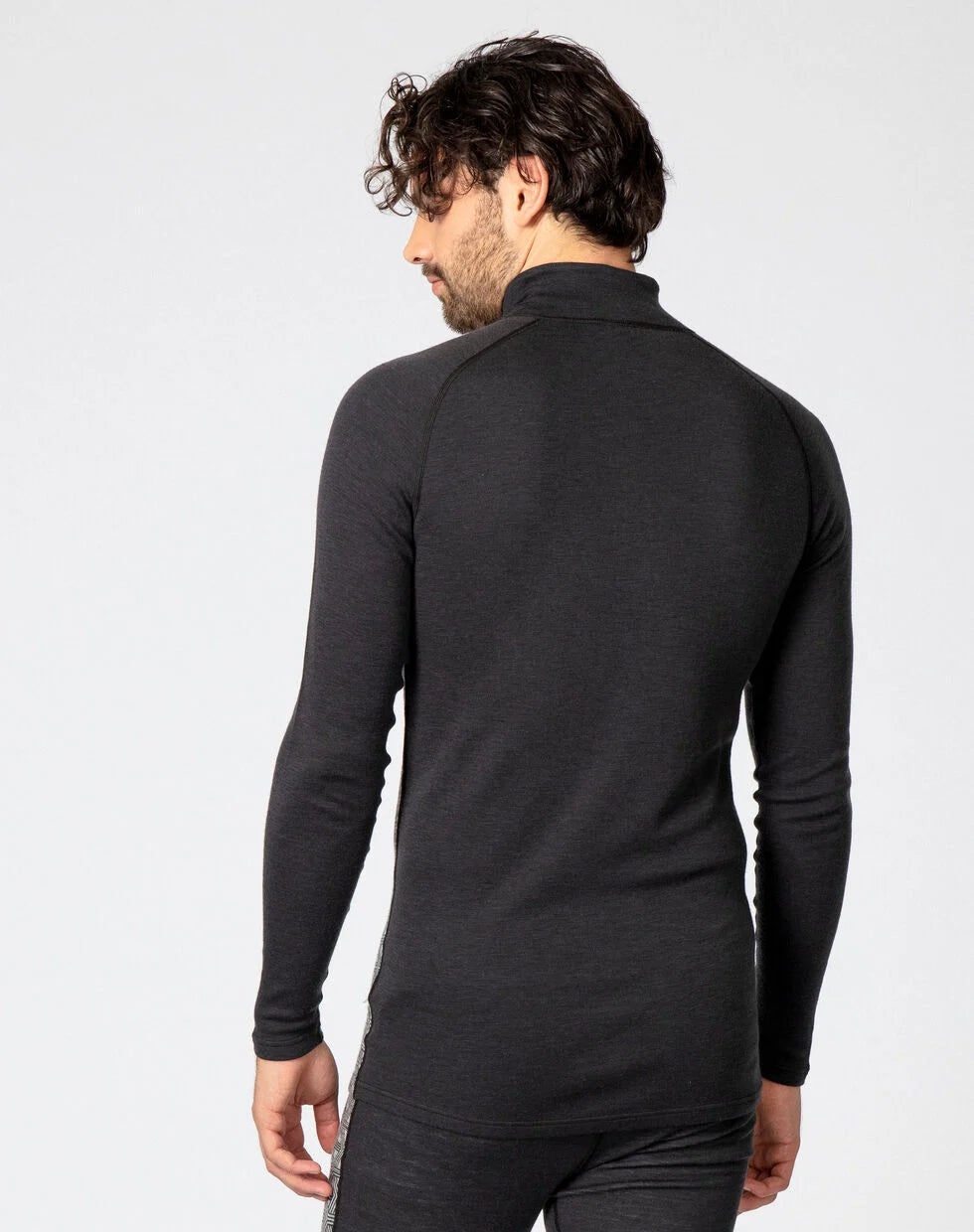 Bula Geo Merino Wool Half Zip Skiundertøj Sæt Herre - Grey -