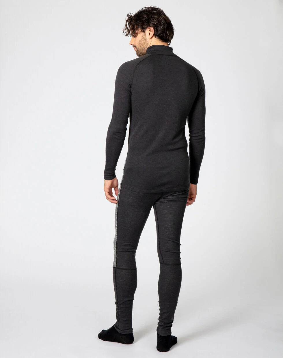 Bula Geo Merino Wool Half Zip Skiundertøj Sæt Herre - Grey -